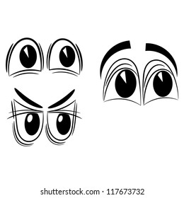 Cartoon eyes. eps10