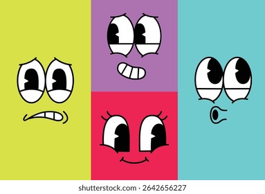 Cartoon Eyes Expressions A Collection of Whimsical, Fun, and Expressive Eye Illustrations for Design Projects