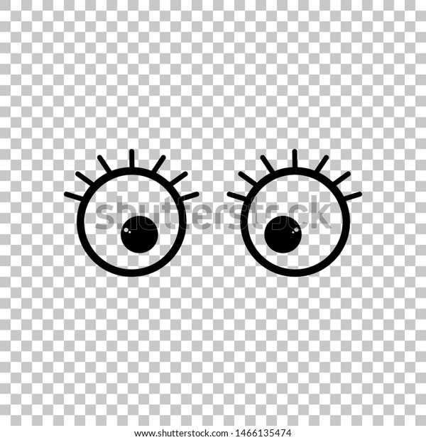 Cartoon Eyes Eyelashes Black Icon On Stock Vector Royalty Free 1466135474 Polish your personal project or design with these cartoon eyes transparent png images, make it even more personalized and more attractive. https www shutterstock com image vector cartoon eyes eyelashes black icon on 1466135474