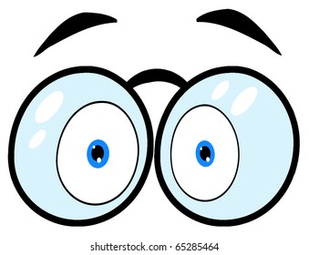 Cartoon Eyes With Glasses