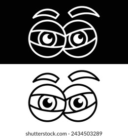Cartoon eyes icon design, illustration design