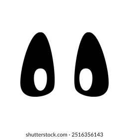 Cartoon eyes icon vector. Halloween eyes illustration sign. Eyes symbol or logo.