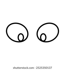 Cartoon eyes icon vector. Halloween eyes illustration sign. Eyes symbol or logo.