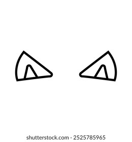 Cartoon eyes icon vector. Halloween eyes illustration sign. Eyes symbol or logo.