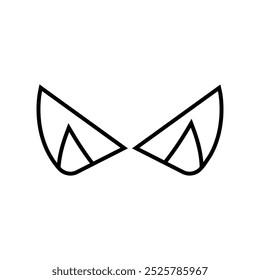 Cartoon eyes icon vector. Halloween eyes illustration sign. Eyes symbol or logo.
