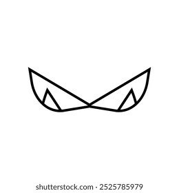 Cartoon eyes icon vector. Halloween eyes illustration sign. Eyes symbol or logo.
