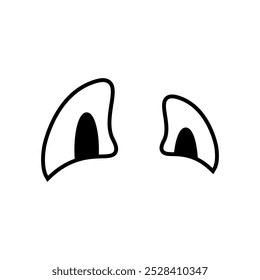 Cartoon eyes icon vector. Halloween eyes illustration sign. Eyes symbol or logo.