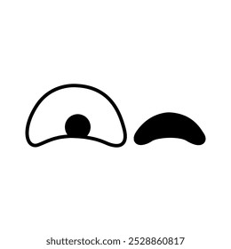 Cartoon eyes icon vector. Halloween eyes illustration sign. Eyes symbol or logo.