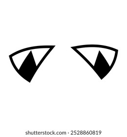 Cartoon eyes icon vector. Halloween eyes illustration sign. Eyes symbol or logo.