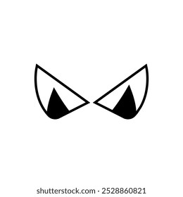Cartoon eyes icon vector. Halloween eyes illustration sign. Eyes symbol or logo.
