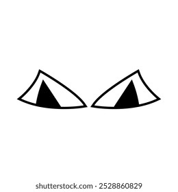 Cartoon eyes icon vector. Halloween eyes illustration sign. Eyes symbol or logo.