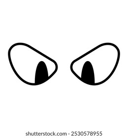 Cartoon eyes icon vector. Halloween eyes illustration sign. Eyes symbol or logo.