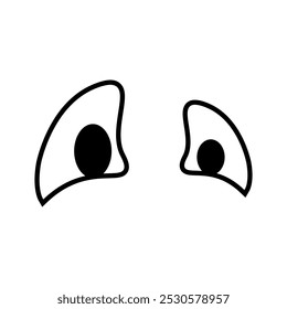 Cartoon eyes icon vector. Halloween eyes illustration sign. Eyes symbol or logo.