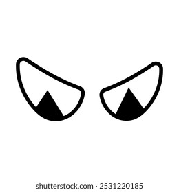 Cartoon eyes icon vector. Halloween eyes illustration sign. Eyes symbol or logo.