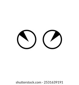 Cartoon eyes icon vector. Halloween eyes illustration sign. Eyes symbol or logo.