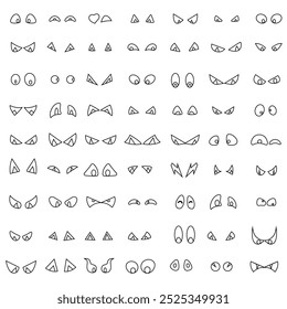 Cartoon eyes icon vector set. Halloween eyes illustration sign collection. Eyes symbol or logo.