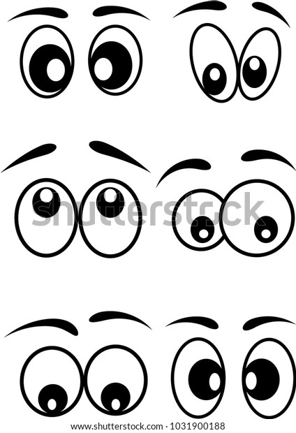 Cartoon Eyes Icons Set Vector Design Stock Vector (Royalty Free) 1031900188