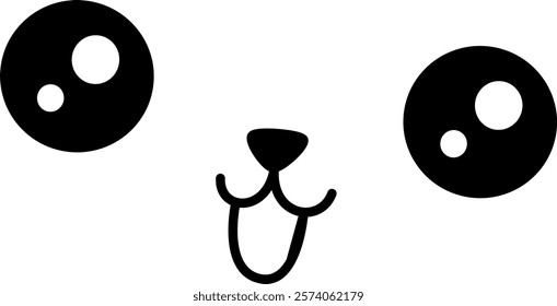 Cartoon eyes and mouth for design your artwork.