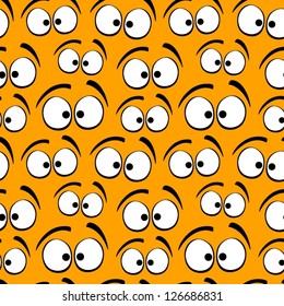 Cartoon eyes seamless pattern.