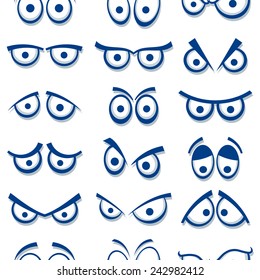 Cartoon Eyes Seamless Pattern Stock Vector (Royalty Free) 120115432