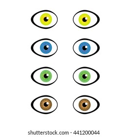 Cartoon eyes set.