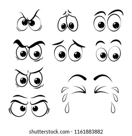 Vector Cartoon Eyes Icon Set On Stock Vector (Royalty Free) 319631639