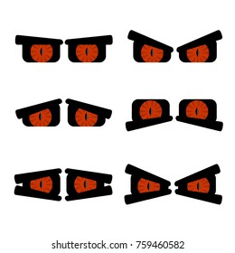 Cartoon Eyes Set Vector