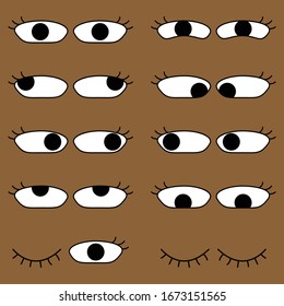 Cartoon Eyes, with various expression.