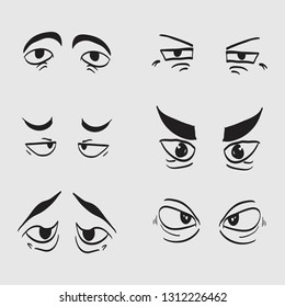 cartoon eyes in vector