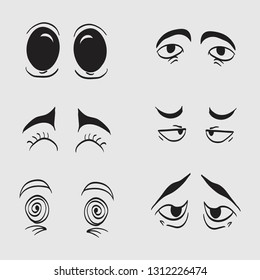 cartoon eyes in vector
