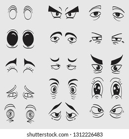 cartoon eyes in vector