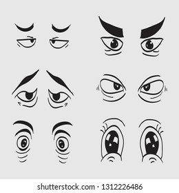cartoon eyes in vector