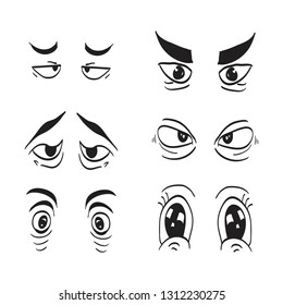 cartoon eyes in vector