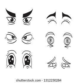 cartoon eyes in vector