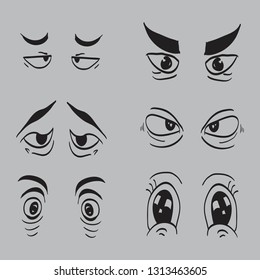 cartoon eyes in vector