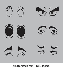 cartoon eyes in vector
