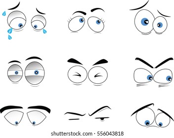 Similar Images, Stock Photos & Vectors of Cute cartooned big blue eyes