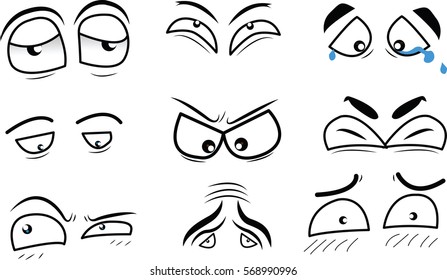 cartoon eyes in vector