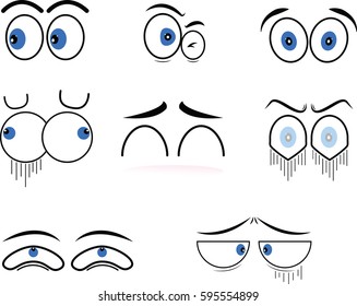 cartoon eyes in vector
