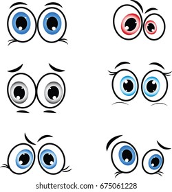 cartoon eyes in vector