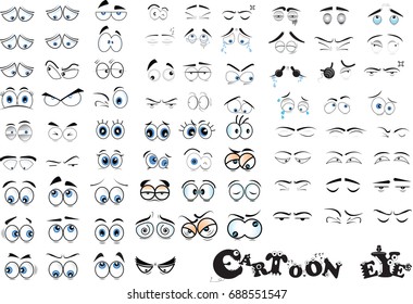 cartoon eyes in vector