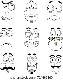 cartoon eyes in vector