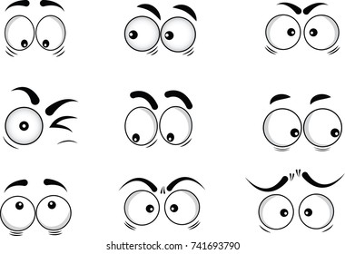 cartoon eyes in vector