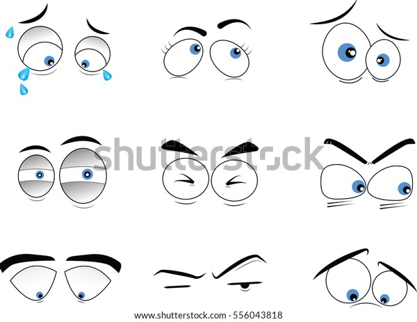 Cartoon Eyes Vector Stock Vector (Royalty Free) 556043818