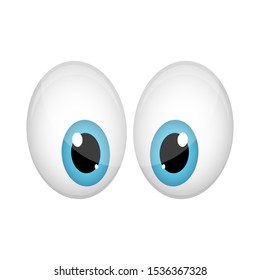Cartoon eyes vector design illustration isolated on white background