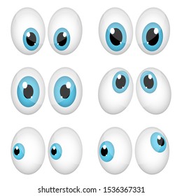 Cartoon eyes vector design illustration isolated on white background