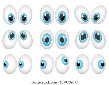 Cartoon eyes vector design illustration isolated on white background