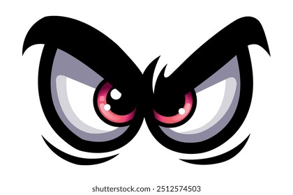 Cartoon eyes vector graphic angry comic emotion car decal evil face sticker