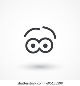 Cartoon eyes vector icon. Comic sign. Logo graphic design concept. Logotype, icon, template in web and print