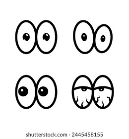 Cartoon Eyes Vector Set Drawing Expressions